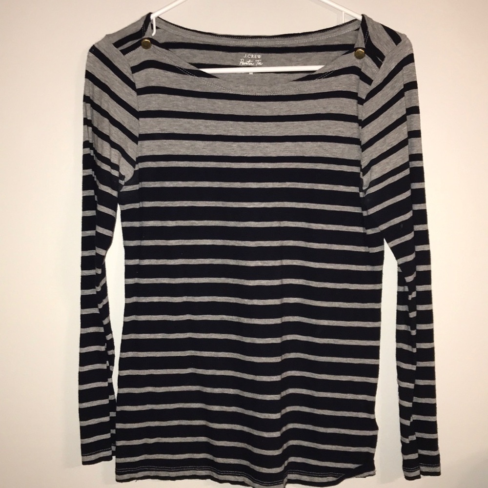 Gray and Navy J. Crew Painter Tee